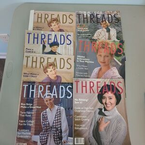 Lot of 7 Taunton's Threads Magazine 1996 sewing vintage
